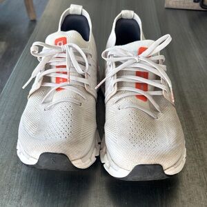 On Cloudswift 3 Running Men's Cream and Red Athletic Shoes